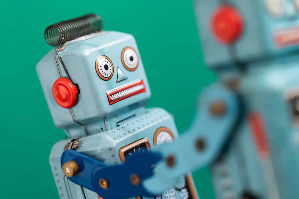 Parodia di un robot che rappresenta chat-GPT