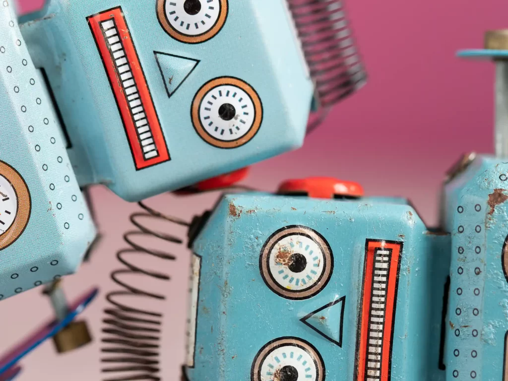 Robots che rappresentano un team agile